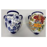 Hand Painted Wall Rockets 2 Pc Lot