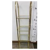Brass & Glass 4 Tier Shelf Unit