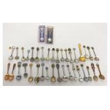 Souvenir Spoon Collection Copper, Silver Plate