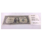 1935 A One Dollar Silver Certificate Experimental