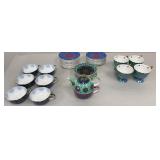 T2 Fine Bone China Tea Cups, Saucers Tealeidoscope