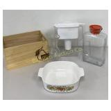 Corning A-2-B 2 Qt Casserole, Brita Water Pitcher