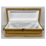 New Pet Casket w/ Pillow & Lined Interior,