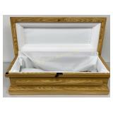 New Pet Casket w/ Pillow & Lined Interior,