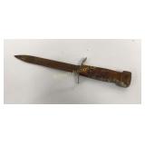 VTG  Knife French WWI? 6 3/4" Blade Wood Handle