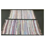 VTG Rag Rugs 2 Pc Lot