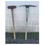 Ames Pick Mattock & 8 Lb Sledge Hammer 2 PC Lot