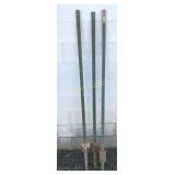 6 Ft Metal T-Posts 3 Pc Lot