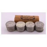 Roll of Silver Quarters Various Dates 1940