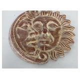 Terracotta 19" Sun & Moon Face Wall Decor