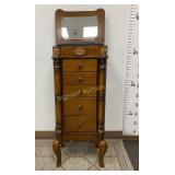 Jewelry Armoire w/ 5 Drawers, 2 Side Doors