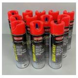 Krylon Industrial Fluorescent Red Inverted Marking