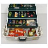 Plano Tackle Box w/ Contents: Lures, Jigs, Bobbers