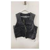 Black Leather Vest Men