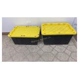 Storage Totes w/ Lids 2 Pc Lot