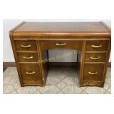 VTG Waterfall Style Desk w/ 7 Drawers