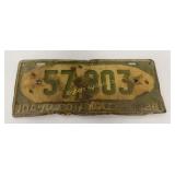 1928 Idaho License Plate 57-903 Iconic Potato