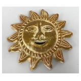 14" Terracotta Decorative Sun Face Wall Decor