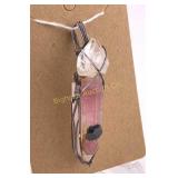 Handmade Pendant Quartz & Garnet
