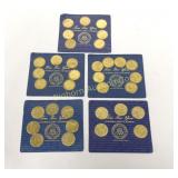 Solid Brass US President Medallions 34 Count