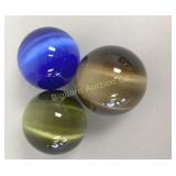 Cats Eye Crystal Spheres, Various Colors