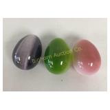 Cats Eye Crystal Eggs, Various Colors