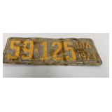 1923 Idaho License Plate 59-125