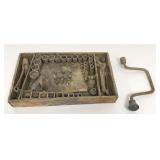 Antique Hex & Square Socket Set w/ Speed Wrench