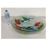 Art Glass Bird Bath Bowl 17 3/4"  Diameter