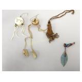 Native American Leather Medicine Bag, Miniature