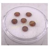 Spessartine Garnet Gemstones 6 Count 2.10 Ct