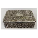 VTG Silver Plate Jewelry Box