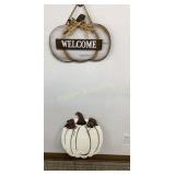 Fall Decor: Wooden Pumpkin Wall Decor, Metal