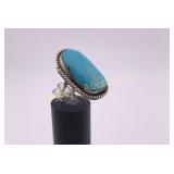 Navajo Ring Size 6 Turquoise, Sterling Silver