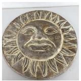 19" Terracotta Sun Face Wall Decor