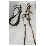 Mechanical Hackamore Bridle, Black Leather Breast