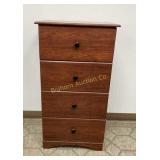 Perdue 4 Drawer Chest of Drawers, Cherry Finish