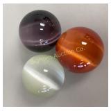 Cats Eye Crystal Spheres, Various Colors
