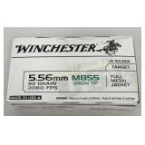 Ammo 5.56mm 20 Rds Winchester M855 Green Tip FMJ
