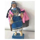 Handmade Native American Doll 12" Tall