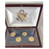 2008 Presidential Dollar Coin Set in Wood Display
