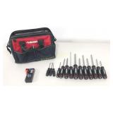 12" Husky Tool Bag w/ Contents: Husky Screw