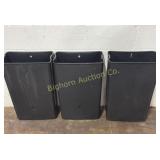 Black Plastic Trash Can Inserts, 3 Pc Lot