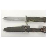 German Field Knife FKS70 5ï¿½" Blade Metal & Leather