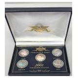2001 Holographic State Quarter Set in Display