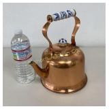 Copper Tea Kettle w/ Delft Style Handles