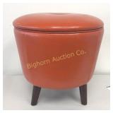 Orange Storage Ottoman