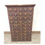 Antique 50 Drawer Apothecary Hardware Cabinet