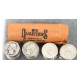 Roll of Silver Quarters Various Dates 1943-1964