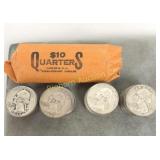 Roll of Silver Quarters Various Dates 1937-1964